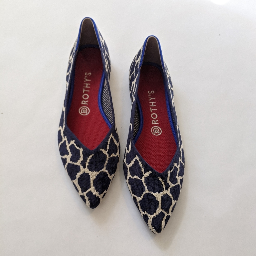 Rothy's indigo giraffe points BNIB retired